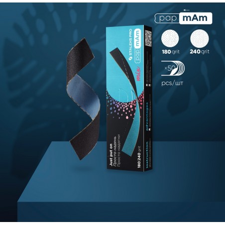 Limas de repuesto de doble cara PapMam Mix para aserrado recto, grano 180/240 (50 uds.)