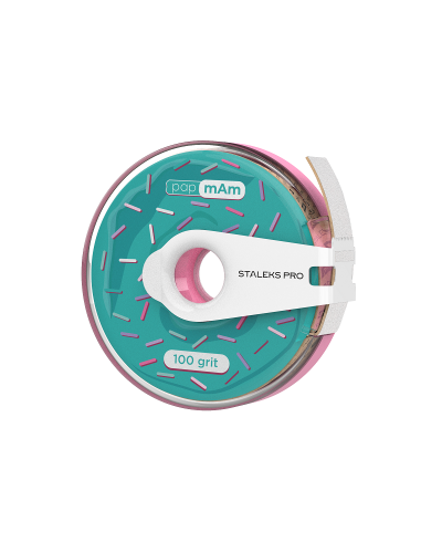 ATC-100w Disposable Abrasive Tape Papmam In A Plastic Case Bobbinail, grit 100, White, 80units