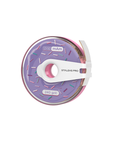 ATC-240w Disposable Abrasive Tape Papmam In A Plastic Case Bobbinail, grit 240, White, 80units