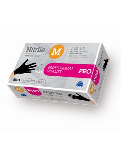 Disposable Nitrile Rubber Glove G.Touch PRO Black 5,0Gr. Size M