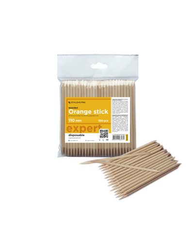 Palito de naranjo STALEKS PRO EXPERT para manicura 110 mm (100 pcs)